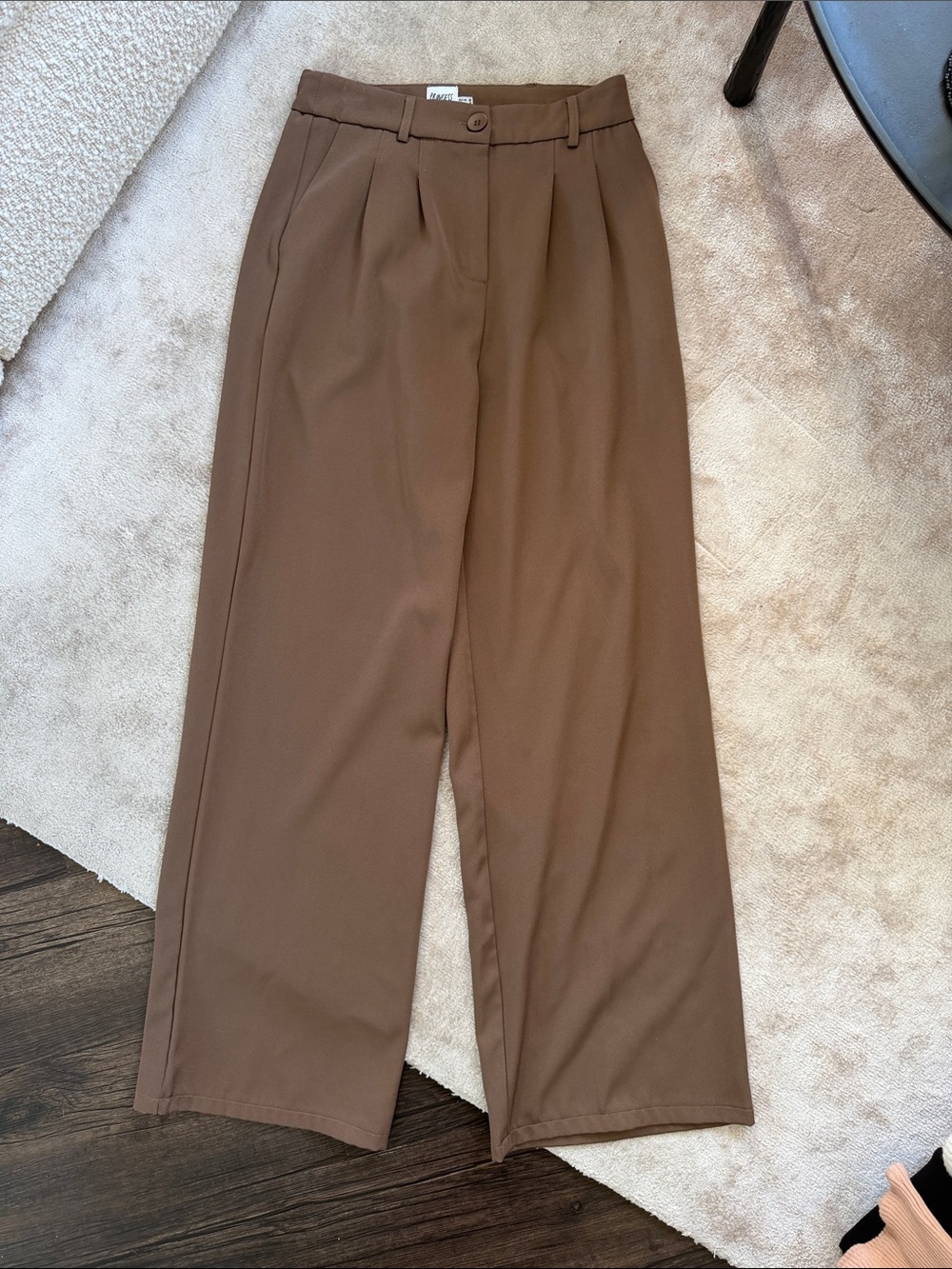 Princess Polly Brown High-Rise Wide Leg Trousers